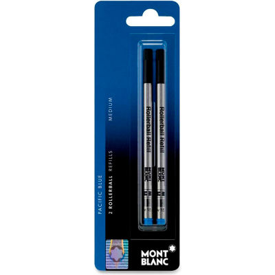 MontBlanc® Rollerball Pen Refill - For Classique and Starwalker, Blue Ink, Medium Tip, 2/Pack