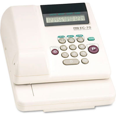 MAX MXBEC30A Memory Electronic Check Writer, 10 Digits, 1 Column - Business & Personal Checks