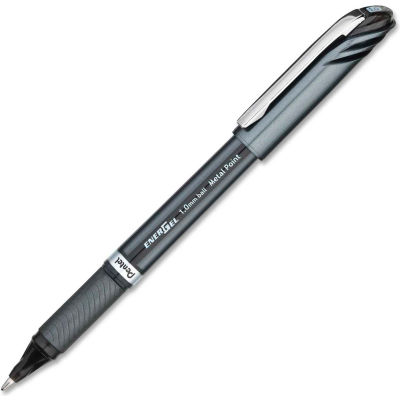 Pentel® Liquid Gel Pens - Black Ink - Gray Barrel - Dozen