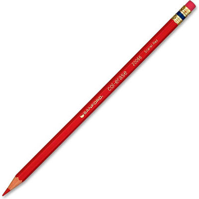 Prismacolor Col-Erase Pencils, Scarlet Red Lead, Scarlet Red Barrel
