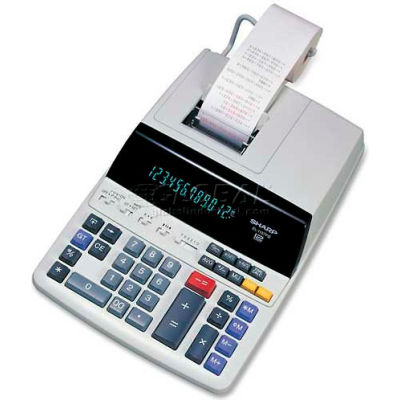 Sharp® 12-Digit Calculator, EL1197PIII, 2 Color Printing, 8-1/2" X 10-1/2" X 2-3/4, White