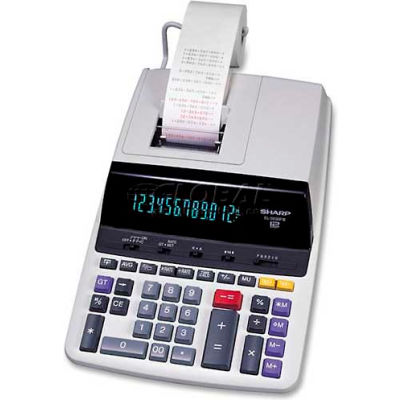 Sharp® 12-Digit Calculator, EL2630PIII, 2 Color Printing, 8-1/4" X 11-1/3" X 2-1/5", White