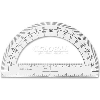 Sparco Professional Protractor, SPR01490, 6"L, Clear, Plastic