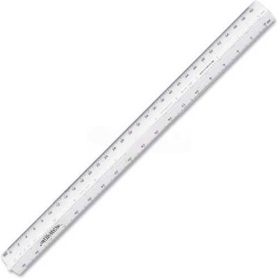 Staedtler Engineering Triangular Scale, 98718-34BK, 12"L, White, Polystyrene