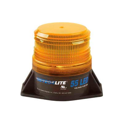 Meteorlite™ 55 Low-Profile Strobe Light - 12-80V - Permanent Mount - Amber - SY361005L-A-LED