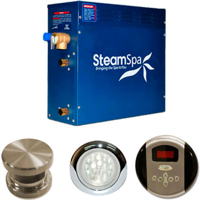SteamSpa Indulgence IN900BN Steam Generator Package, 9KW, Brushed Nickel