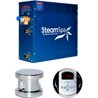 SteamSpa Oasis OA450CH Steam Generator Package, 4.5KW, Polished Chrome