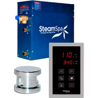 SteamSpa Oasis OAT600CH Touch Pad Steam Generator Package, 6KW, Polished Chrome