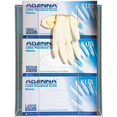 triple medical glove box supplies holder clear equipment exam kantek acrylic globalindustrial