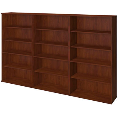 Bush Furniture Wall Bookcase - 66"H - Hansen Cherry - Series C Elite