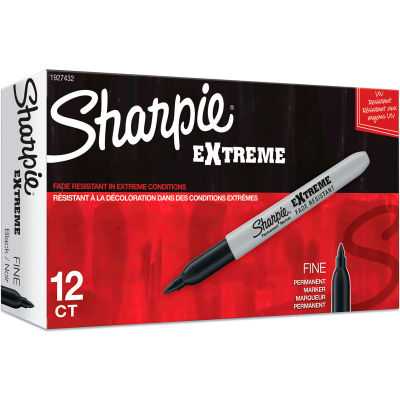 Sharpie® Extreme Marker, Fine Bullet Tip, Black, Dozen