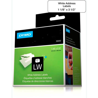 DYMO® LW Address Labels 1 1/8" x 3 1/2" Black on White