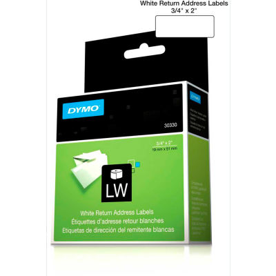 DYMO® LW Return Address Labels 3/4" x 2" Black on White