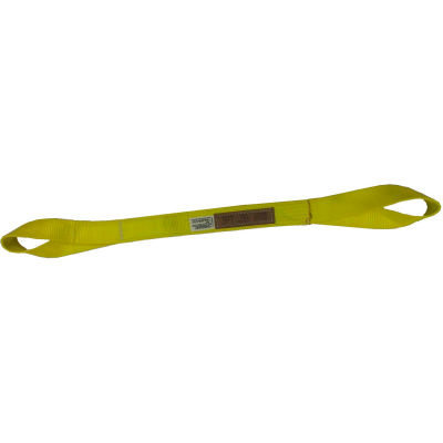 Safeway EE2-901NX10 1" x 10' Eye & Eye Heavy Duty Sling, 2-Ply Yellow