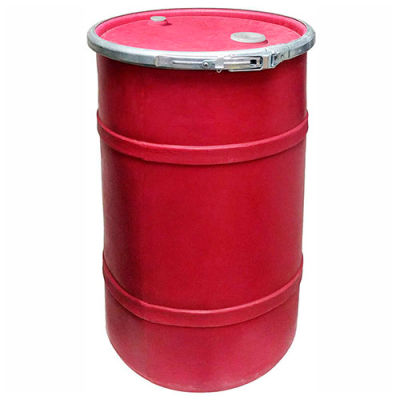 US Roto Molding 20 Gallon Plastic Drum SS-OH-20 - Open Head with Bung Cover - Bolt Ring - Red