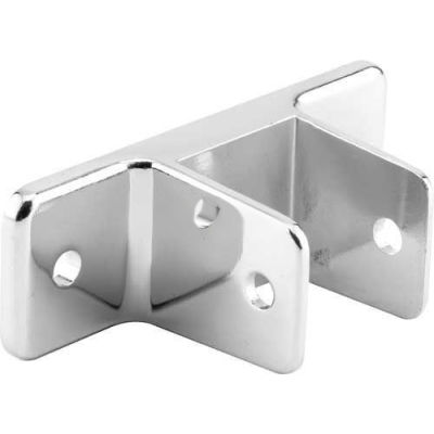 2 Ear Wall Bracket, 1-1/4", Mini, Chrome - 650-6377 - Pkg Qty 4