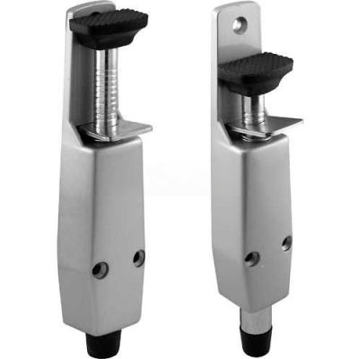 Door Stop, Plunger Style, Spring Loaded, Aluminum Painted - 658-1015