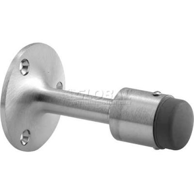 Door Stop, Wall Mounted, Brushed Chrome - 658-1048