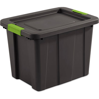 Sterilite 18 Gallon Latch & Carry Tuff1 Tote 15253V06 Flat Gray 23" x 17-1/4" x 16-5/8" - Pkg Qty 6