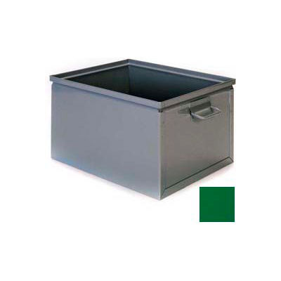 Stackbin® Steel Bin 1-2SX - 7-1/2"W x 13"D x 6"H Stackbox, Green