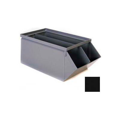 Stackbin® Removable Divider For 9"W x 18-3/4"D x 7-1/2"H Steel Bins, Black