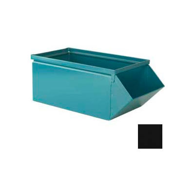 Stackbin® 9"W x 18-3/4"D x 7-1/2"H Steel Hopper Front Container, Black