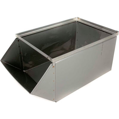 steel stainless container stacking bins ss hopper stackbin storage 4sb globalindustrial totes containers