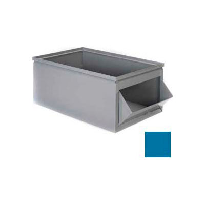 Stackbin® Steel Bin 1-803 - 12"W x 23"D x 10"H Steel Hopper Box, Blue