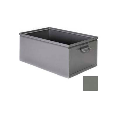 Stackbin® Steel Bin 1-855 - 10"W x 16"D x 6"H Stackbox, Gray