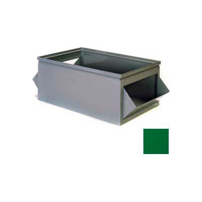 Stackbin® Steel Bin 1-882 - 12"W x 24"D x 8"H Double Steel Hopper Box, Green