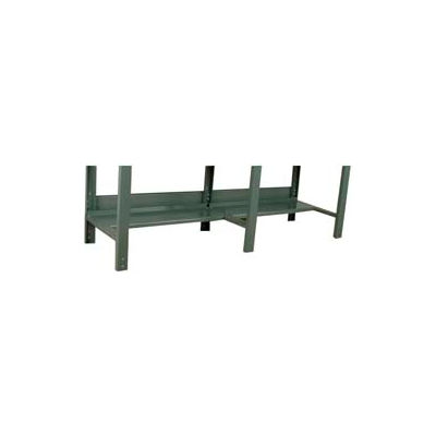 Stackbin 4-8HS-BL Half Depth Bottom Shelves Pair, 88"W X 12"D, Blue