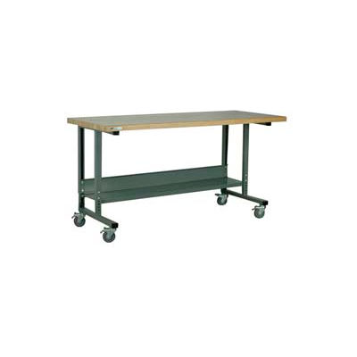 Stackbin 2012 Series Workbench W/ Ash Square Edge Top, 72"W x 30"D, Black