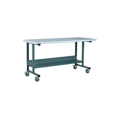 Stackbin Workbench, 2012 Series, Plastic Laminate Safety Edge, 60"W X 36"D, Gray