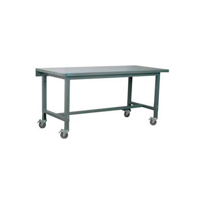 Stackbin 1012 Series Workbench W/ Steel Square Edge Top, 48"W x 30"D, Gray