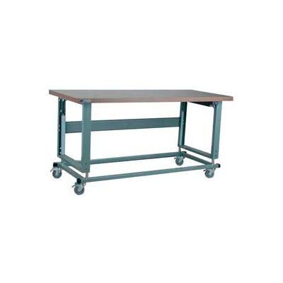 Stackbin 2500 Series Workbench W/ Hardboard Top & Power Lift, 48"W x 30"D, Black