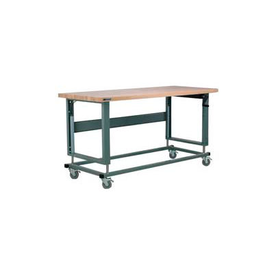 Stackbin 2500 Series Workbench W/ Maple Square Edge Top, 60"W x 30"D, Black