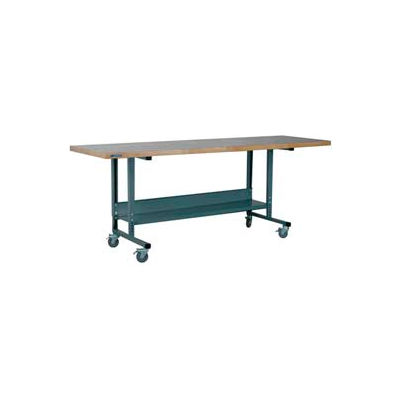 Stackbin 2012 Series Workbench W/ Maple Square Edge Top, 96"W x 36"D, Black