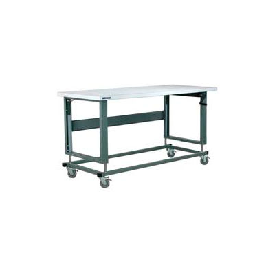 Stackbin 2500 Series Workbench W/ Laminate Square Edge Top, 60"W x 36"D, Black