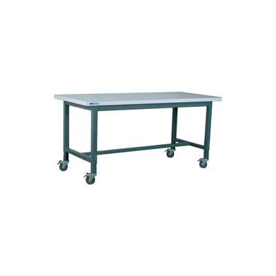 Stackbin 1012 Series Workbench W/ Laminate Square Edge Top, 72"W x 36"D, Gray