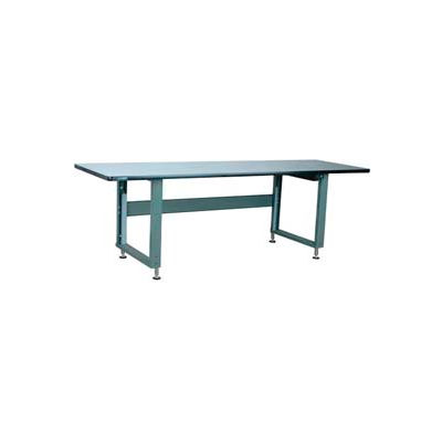 Stackbin 4000 Series Workbench W/ Safety Edge Top & Power Lift, 96"W x 30"D, Gray