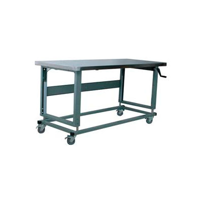 Stackbin 2500 Series Workbench W/ Stainless Steel Top, 72"W x 36"D, Black