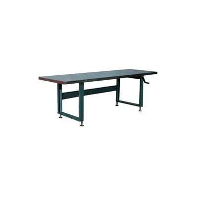 Stackbin Workbench, 4000 Series, Hardboard Over Stainless, 96"W X 36"D, Black