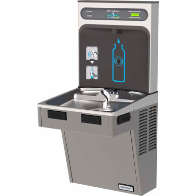 Halsey Taylor HTHB-HAC8PV-WF HydroBoost Refrigerated Bottle Filling Station W/Filter, Platinum Vinyl