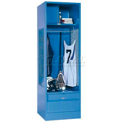Penco 6WFD53-767 Stadium® Locker With Shelf Security Box & Footlocker 33x21x76 Red All Welded