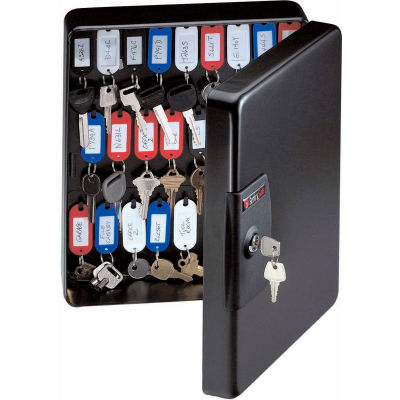 SentrySafe 50 Key Capacity KB-50 Key Box, Key Lock, 9-7/16"W x 3-15/16"D x 11-13/16"H, Black