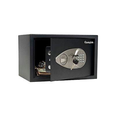 SentrySafe Security Safe X055 - 13-13/16"W x 10-5/8"D x 8-11/16"H, Black