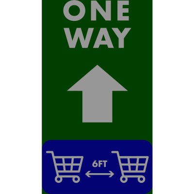 NoTrax® Cart One Way Safety Message Mat 3/8