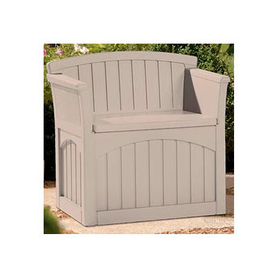Suncast Pb2600 Patio Seat And Deck Box 31 Gallon B251081 Globalindustrial Com Suncast Pb2600 Patio Seat And Deck Box, Suncast Outdoor Patio Bench Deck Box Storage Seat