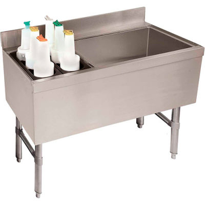 Combo Ice Chest, Coldplate, 21X35, Bottle Storage Rack Left, 35/77 lbs Ice Cap