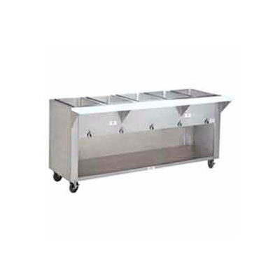 Hot Food Table, Natural Gas, 77.750"L (5) 12X20 Wells, S/S Cabinet Base